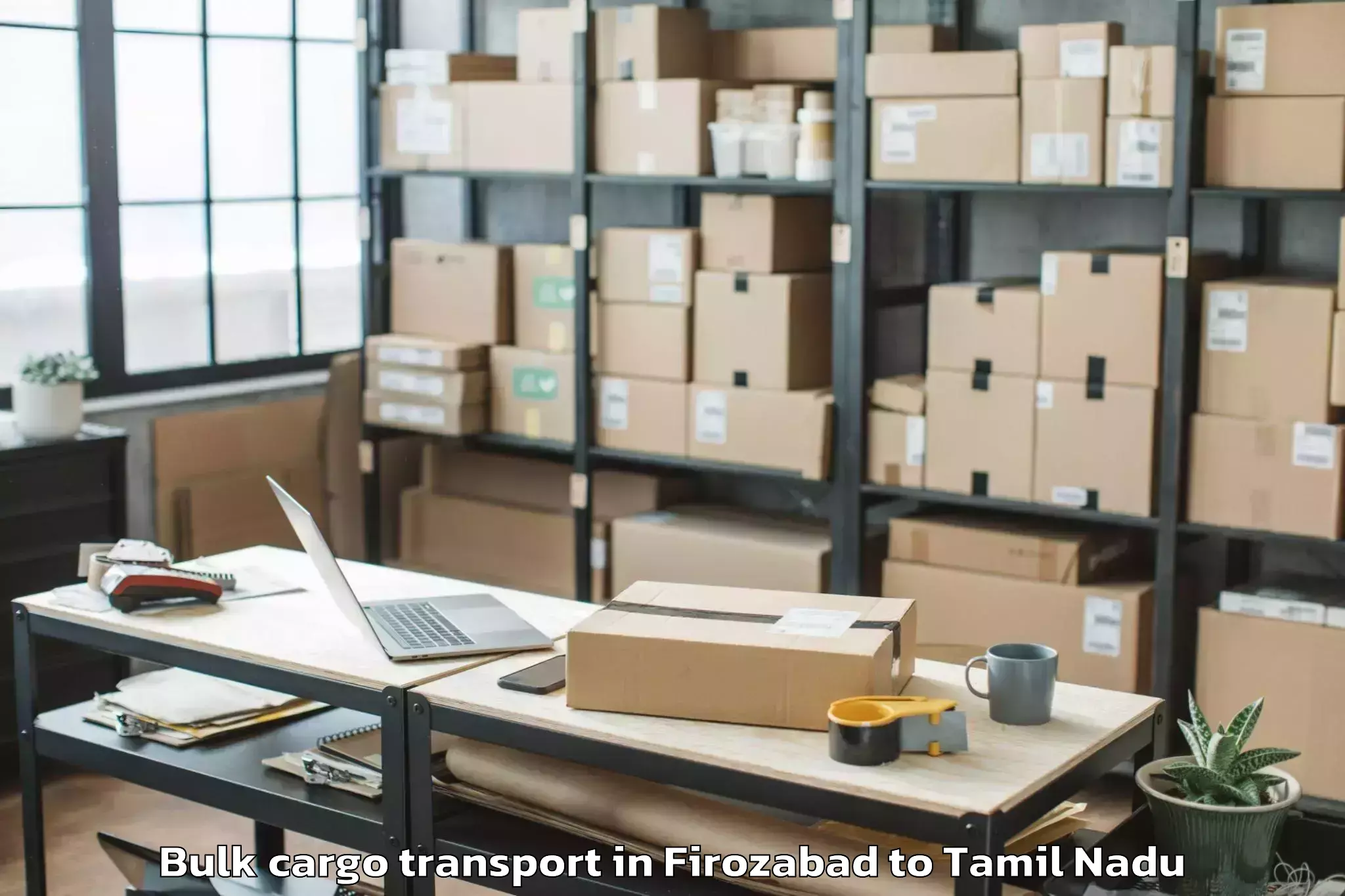 Hassle-Free Firozabad to Manachanallur Bulk Cargo Transport